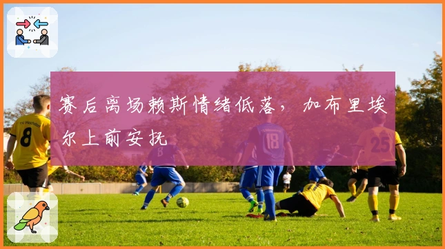 赛后离场赖斯情绪低落，加布里埃尔上前安抚